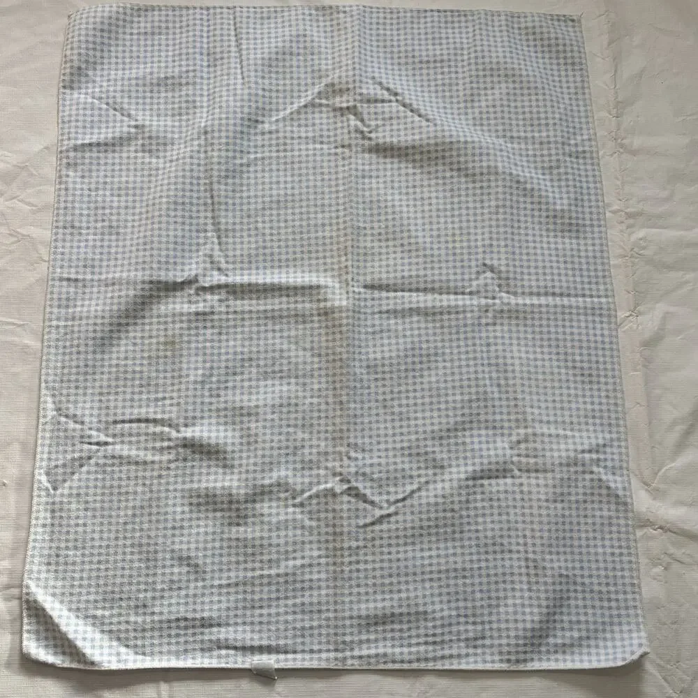 vintage carters hospital receiving Blankets Stars Blue Checkered READ STAINS - Picture 4 of 12